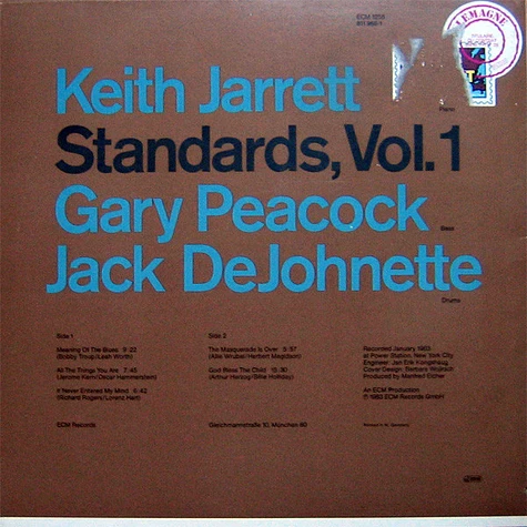 Keith Jarrett, Gary Peacock, Jack DeJohnette - Standards, Vol. 1