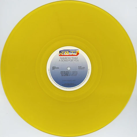 Rainbow Team - A Song For You Transparent Yellow Vinyl Edition