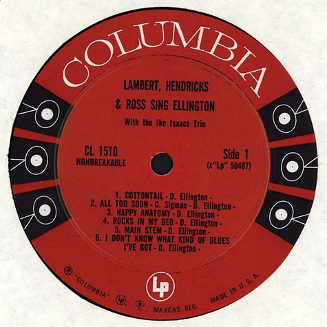 Lambert, Hendricks & Ross With The Ike Isaacs Trio - Sing Ellington