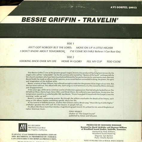 Bessie Griffin - Travelin'