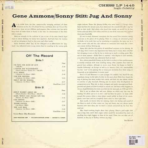 Gene Ammons / Sonny Stitt - Jug & Sonny