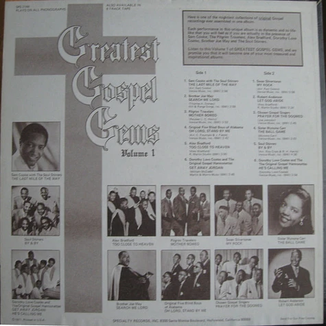 V.A. - Greatest Gospel Gems Volume 1