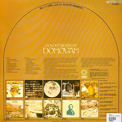 Donovan - Golden Hour Of Donovan
