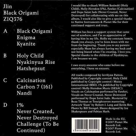 Jlin - Black Origami