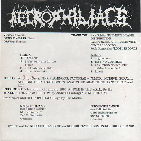 Necrophiliacs - Hardcore Psychos