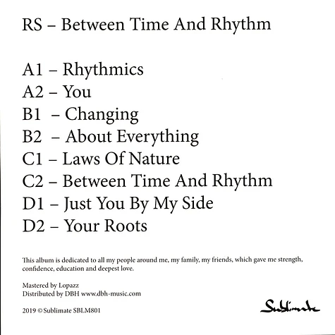 RS (Robin Scholz) - Between Time And Rhythm