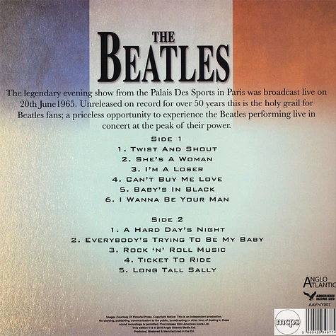The Beatles - In Performance - Paris 1965 Blue Vinyl Edition