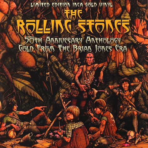 The Rolling Stones - 50th Anniversary Anthology - Gold From The Brian Jones Era Inca Gold Vinyl Magazine Edition
