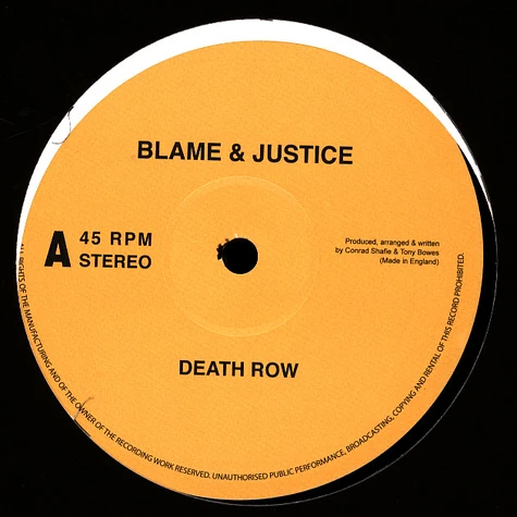 Blame & Justice - Death Row / Muderin M.C.