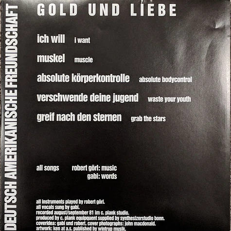 Deutsch Amerikanische Freundschaft - Gold Und Liebe