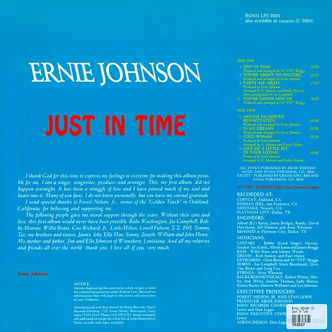 Ernie Johnson - Just In Time