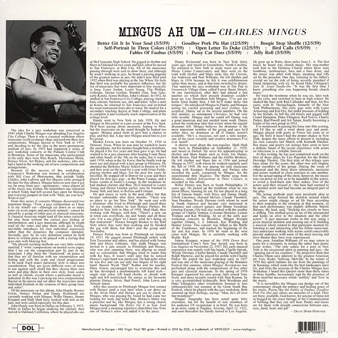 Charles Mingus - Mingus Ah Um Blue Vinyl Edition