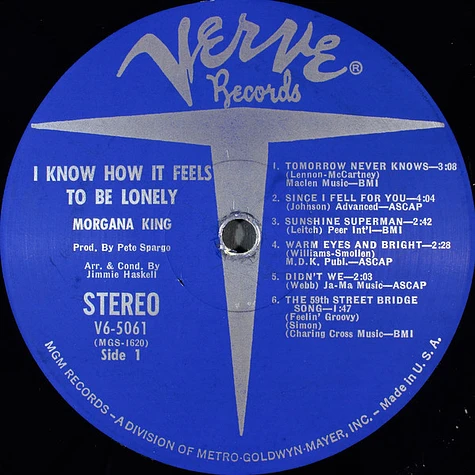 Morgana King - I Know How It Feels To Be Lonely