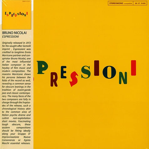Bruno Nicolai - Espressioni Black Vinyl Edition