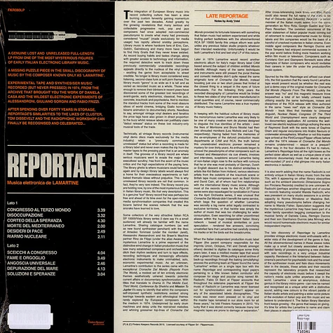 Lamartine - Reportage (Musica Elettronica Da Lamartine)