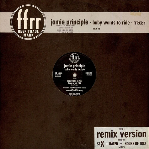 Jamie Principle - Baby Wants To Ride (Remix Version)