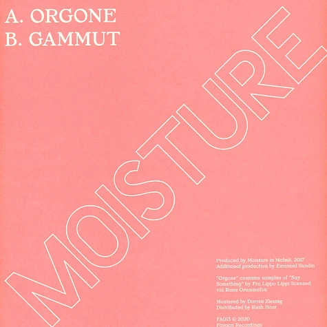 Moisture - Orgone / Gammut
