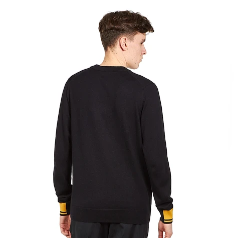 Fred Perry - Abstract Tipped Crew Neck Jumper
