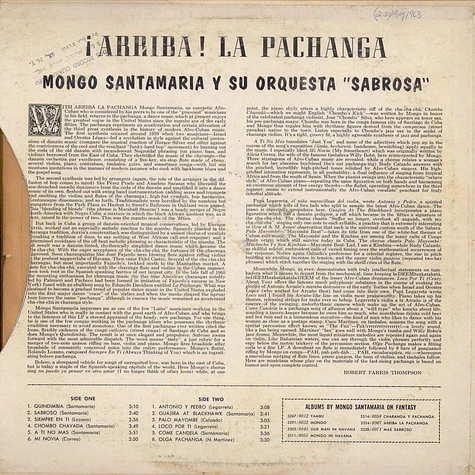 The Mongo Santamaria Orchestra - Arriba-La Pachanga