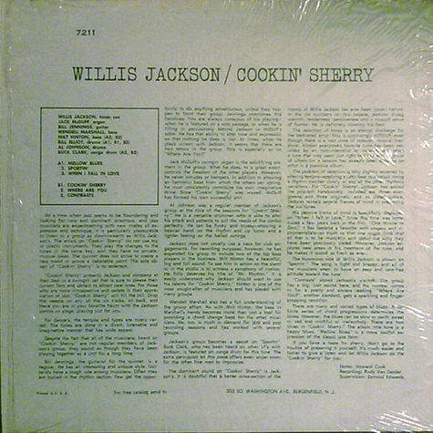 Willis Jackson - Cookin' Sherry
