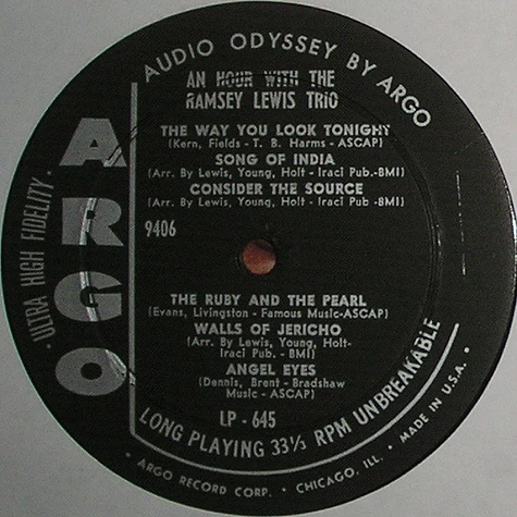 The Ramsey Lewis Trio - An Hour With The Ramsey Lewis Trio