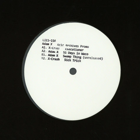 Adam X - Acid Archives (White Label Promo)