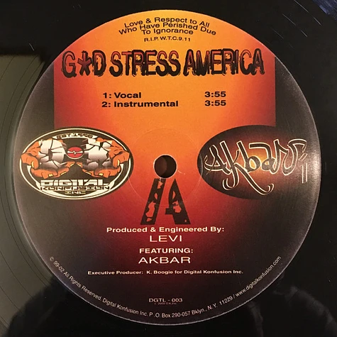 Akbar - God Stress America / Antidote