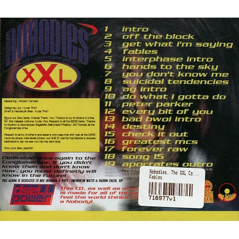 Nobodies, The XXL Conglomerate - Fables