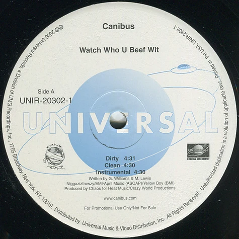 Canibus - Watch Who You Beef Wit