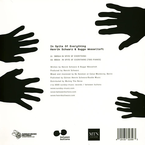 Bugge Wesseltoft & Henrik Schwarz - In Spite Of Everything Black Vinyl Edition