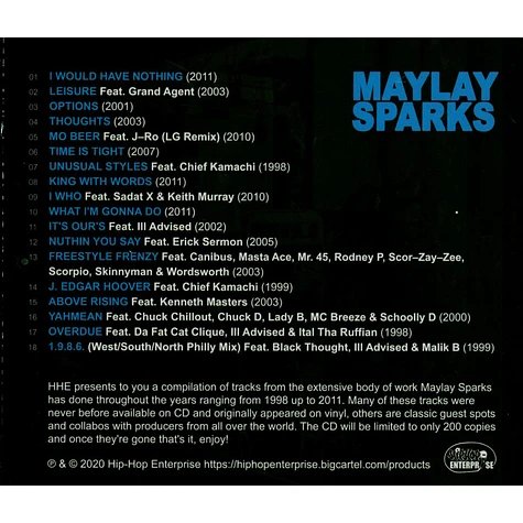 Maylay Sparks - Guest Spots, Rarities & B-Sides