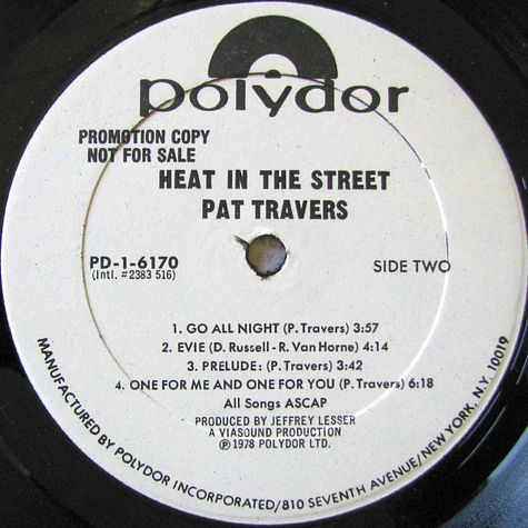 Pat Travers Band - Heat In The Street