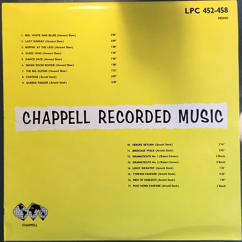 George Renoir And His Band / New Era Symphonic Band - Chappell Recorded Music