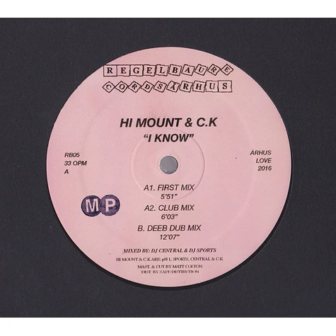 Hi Mount & C.K - I Know