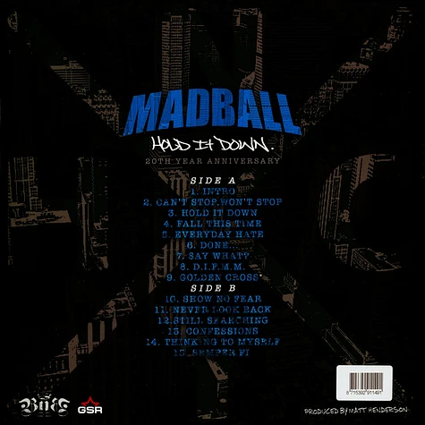 Madball - Hold It Down Black Vinyl Edition