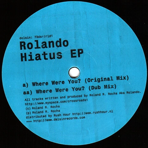 DJ Rolando - Hiatus EP