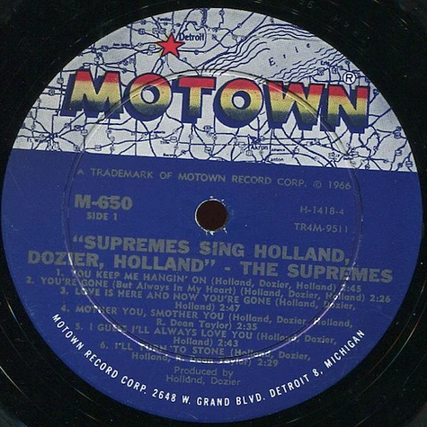 The Supremes - The Supremes Sing Holland-Dozier-Holland