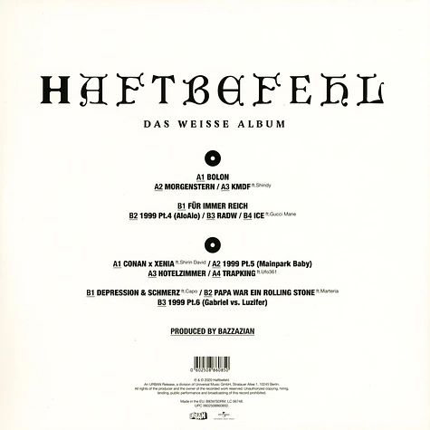 Haftbefehl - Das Weisse Album
