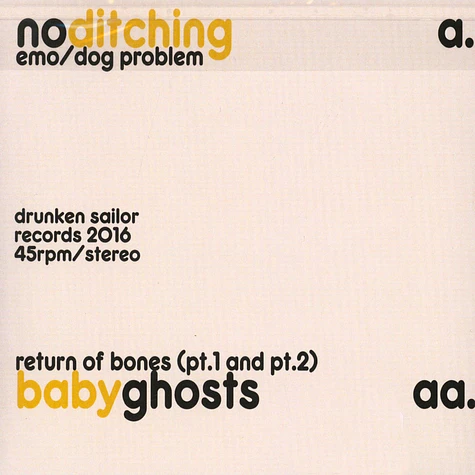 Baby Ghosts / No Ditching - Split