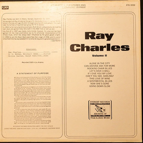 Ray Charles - Ray Charles Volume II