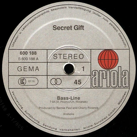 Secret Gift - Bass-Line / Rush Hour