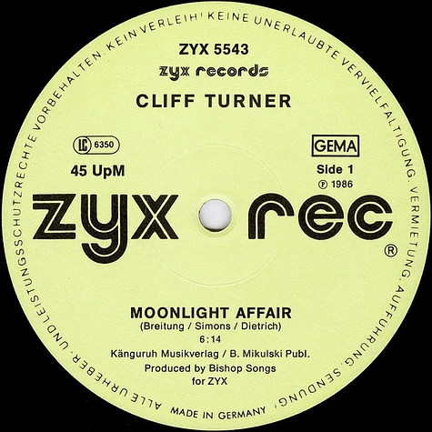 Cliff Turner - Moonlight Affair