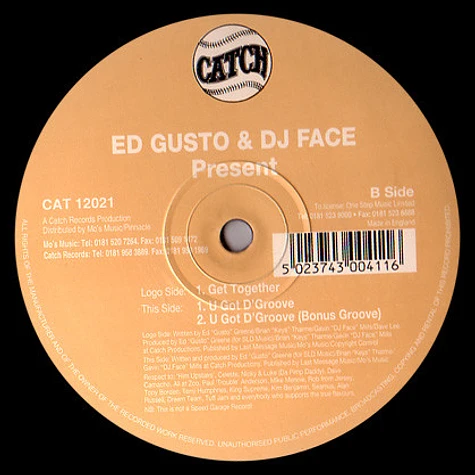 Gusto & DJ Face - Get Together / U Got D'Groove