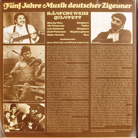 Häns'che Weiss Quintett - Fünf Jahre Musik Deutscher Zigeuner