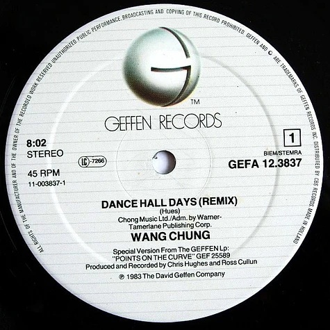 Wang Chung - Dance Hall Days (Remix)