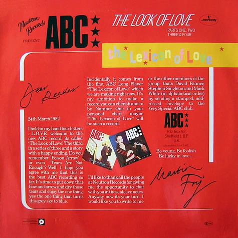 ABC - The Look Of Love (Parts One, Two, Three & Four)