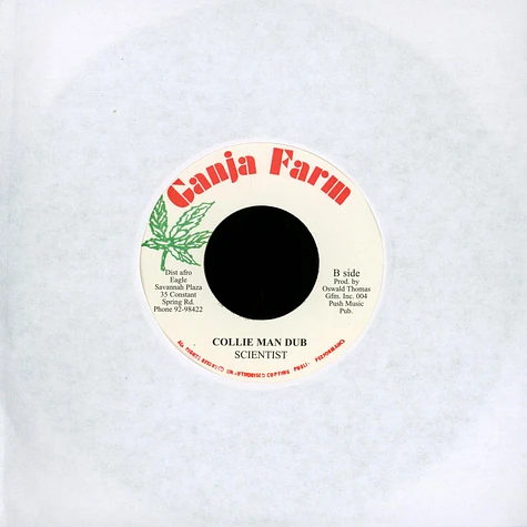 Michael Palmer / Roots Radics - Collie Mr. Collie Man / Collie Man Dub
