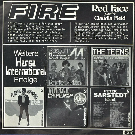 Red Face featuring Claudia Field - Fire
