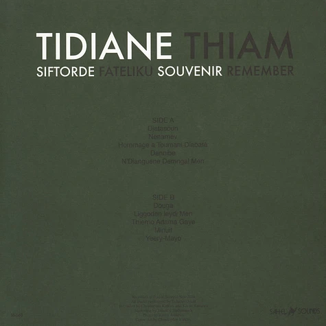 Tidiane Thiam - Siftorde
