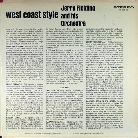 The Jerry Fielding Orchestra - Near East Brass